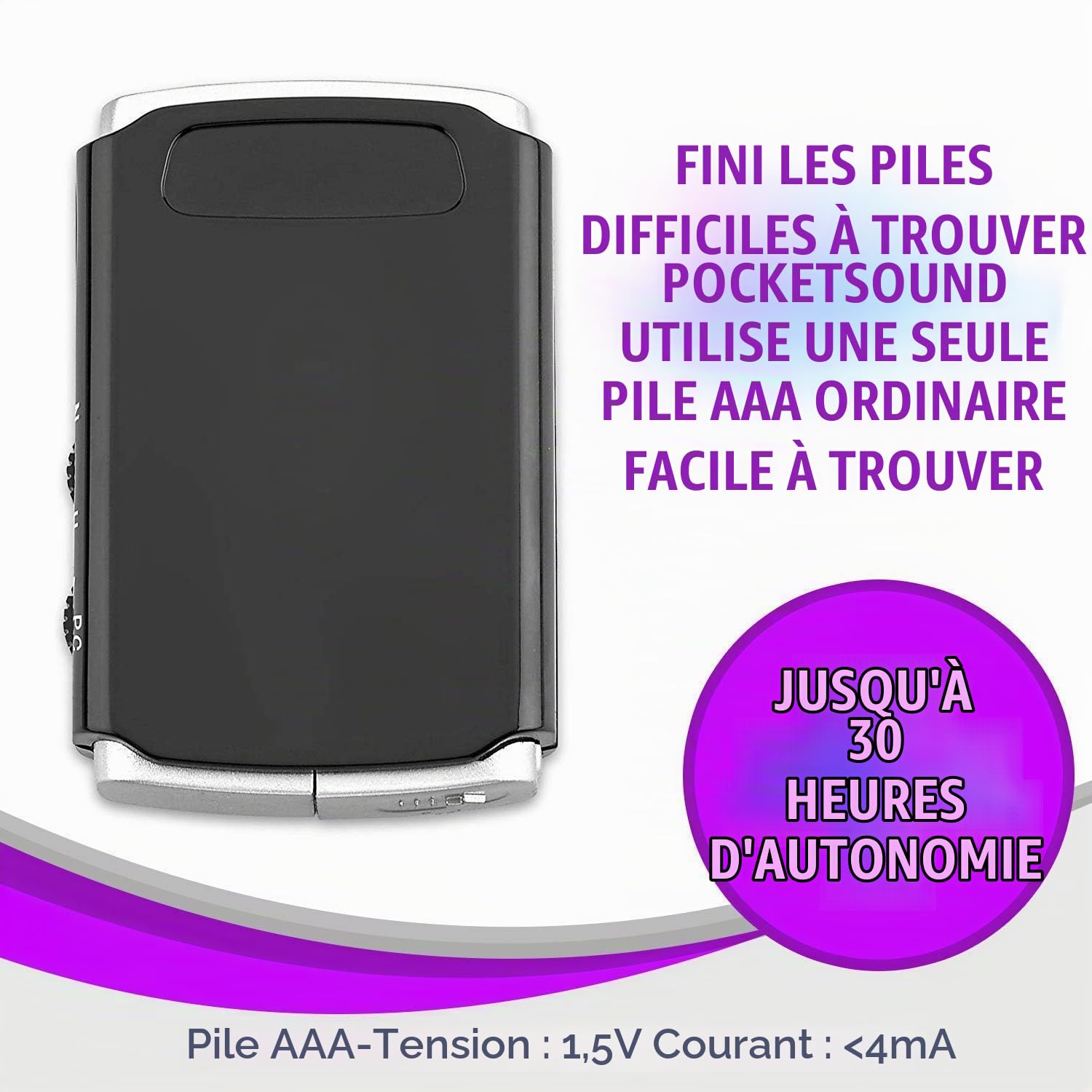 Amplificateur de son - Amplificateur de voix pour son de poche avec micro/oreille DUO PLUS casque supplémentaire et ensemble de microphones, amplificateur de son personnel par MEDca