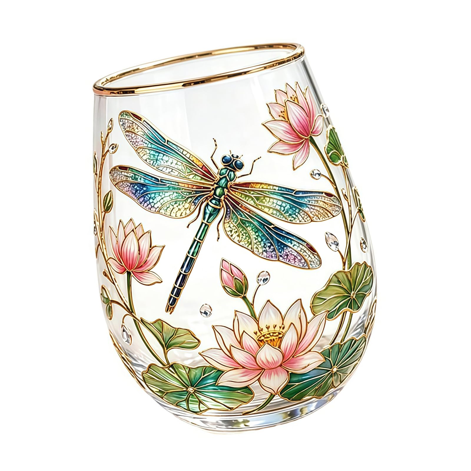 MALSSE Acrylic Tea Cup with Hummingbird Decoration Clear Elegant Coffee Mug Multifunctional Beverage Drinkware Small Tea Cup