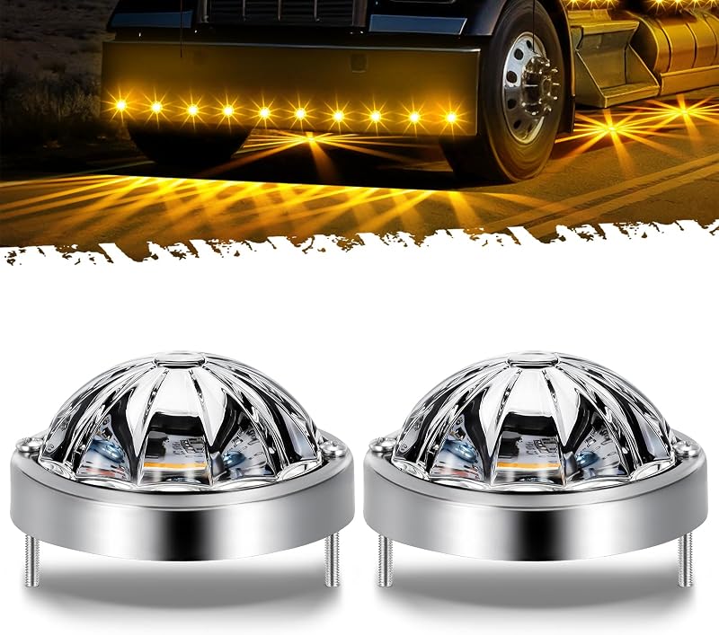 Luzes de posição e sinalização LED Partsam tipo melancia, lente de vidro, 12 V – 2 unidades