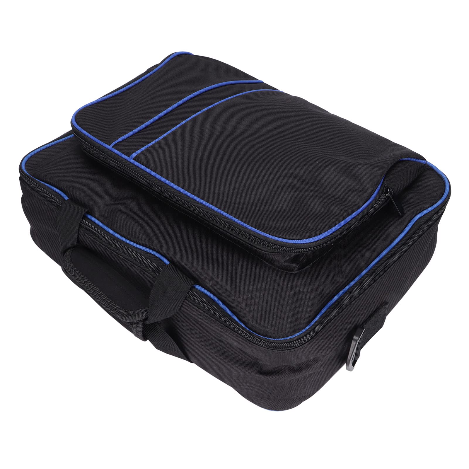 214 Borsa da Viaggio Portatile per PS5, Custodia Protettiva per Console di Grande capacità con Tracolla Regolabile e Pad Svasato per Controller di Giochi PS5(Blu Nero)