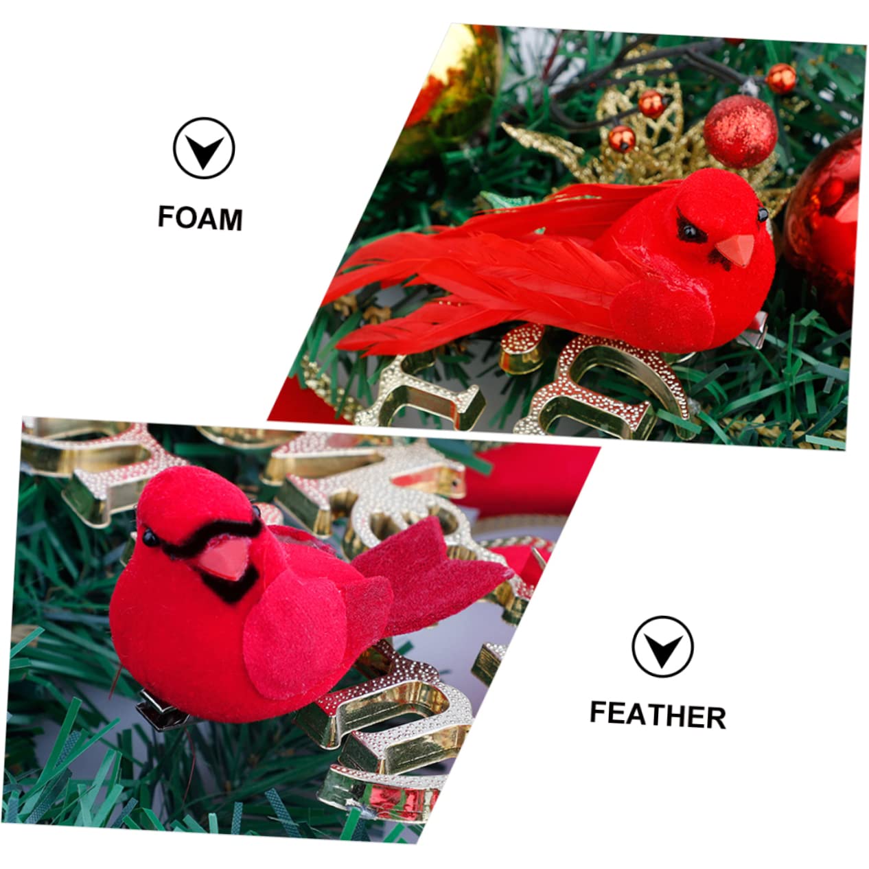 IMIKEYA 30 STK Weihnachten roter Vogel Anhänger Weihnachtsdekorationen gewürzeset weihnachtsvögel mittelstücke weihnachtskardinal floral rot Christbaumschmuck Vögel DIY Dekoration Schaum