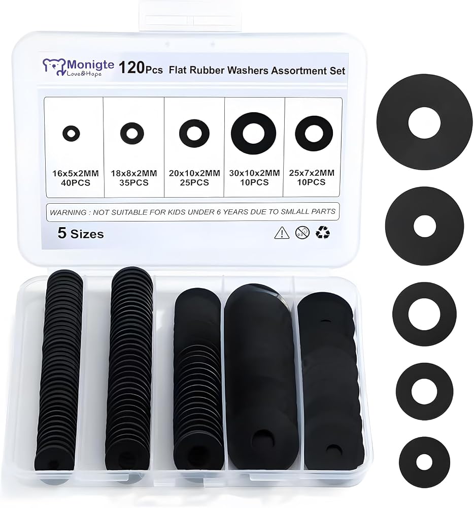 The Ultimate 120-Piece Rubber Washer Kit for Quick Plumbing and Household Repairs