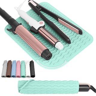 WRORUNER Larger Size Silicone Heat Resistant Mat for Hair Tools(12" x 9")