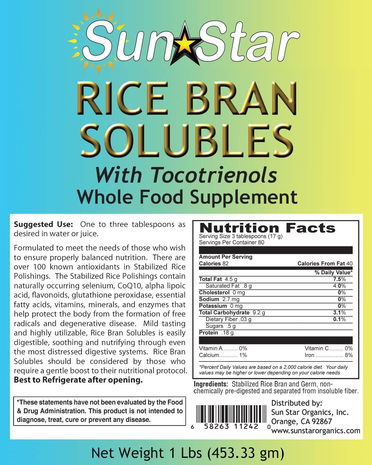 Rice Bran Solubles with Tocotrienols