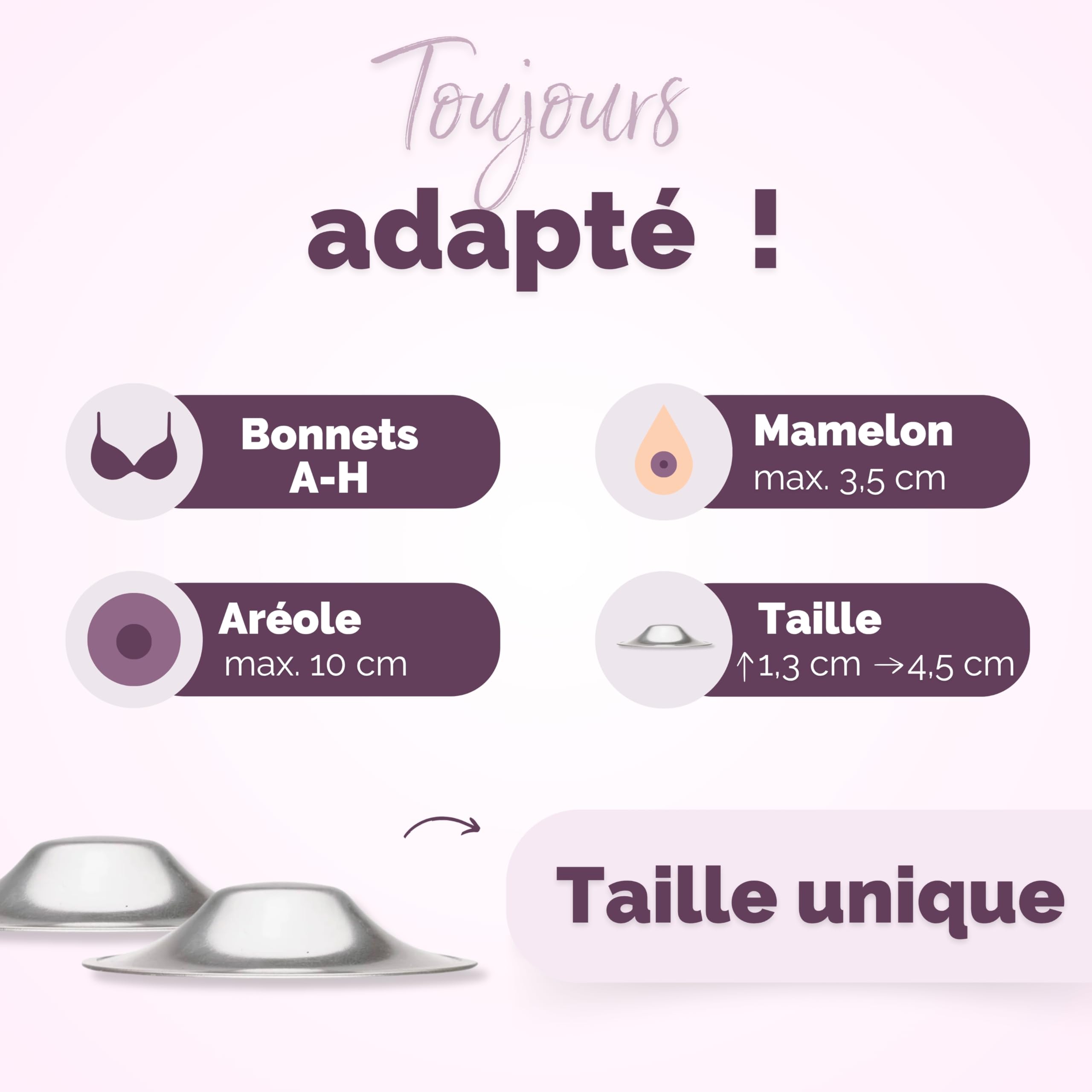 Livella | Coupelles en Argent pour l'Allaitement - Made in Germany - Pour les mamelons sensibles - Maintient un milieu cutané humide - Bouts de sein protecteurs pour la maternité et le post-partum