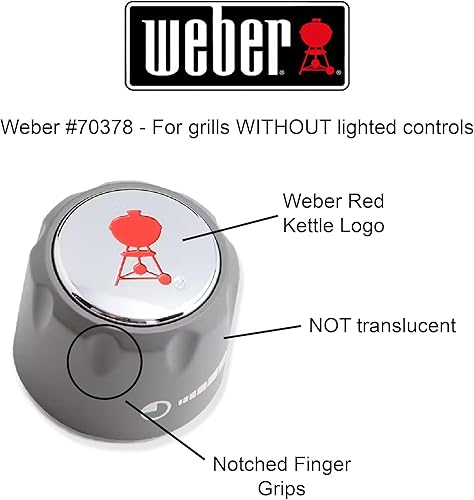 Miniatura 2 de Weber Summit Series - Perilla de control de gas infrarroja para parrilla de gas, quemador rojo infrarrojo 70378 1-78 pulgadas