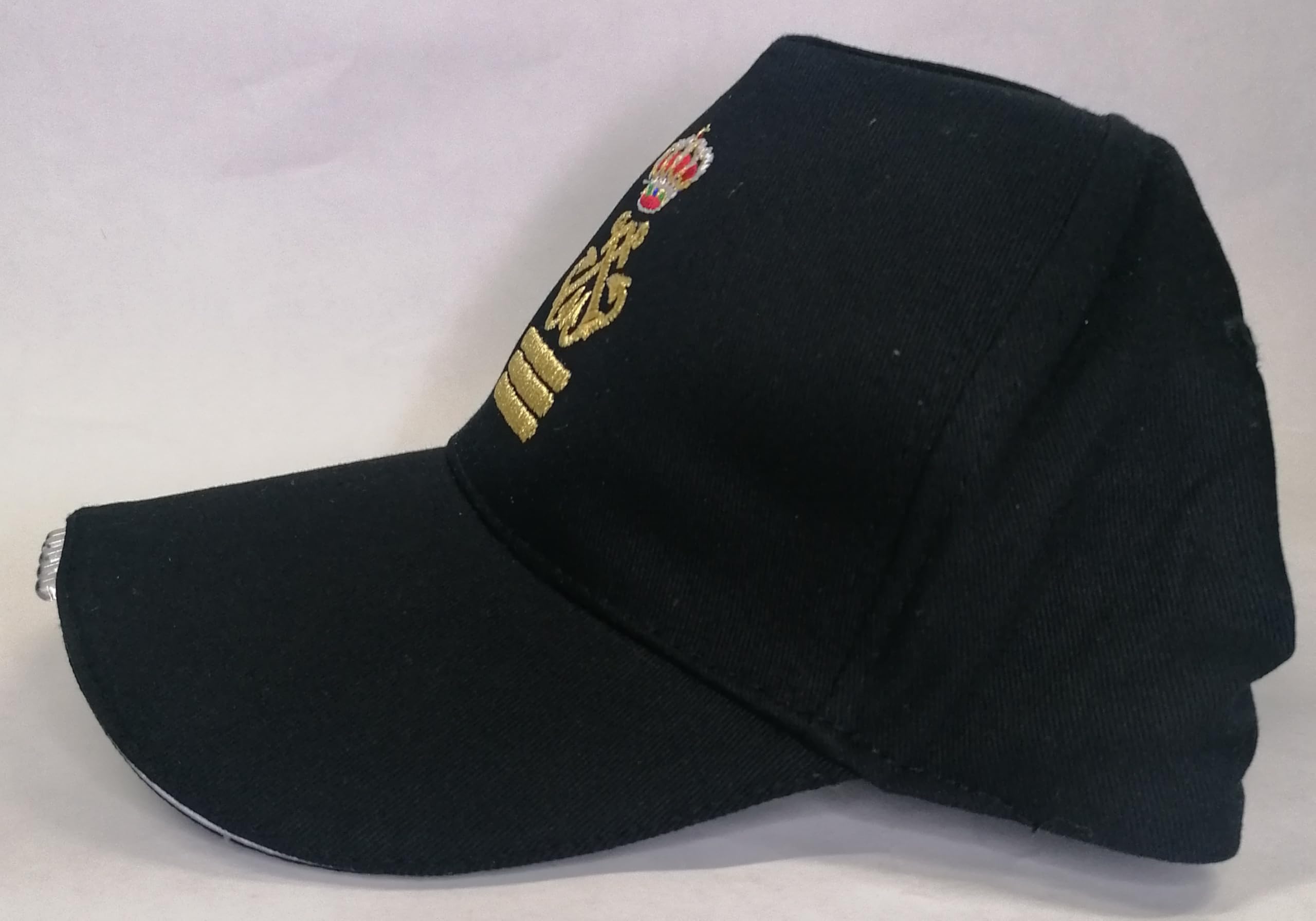 Gorra luz led Negra Capitán de Yate, Patrón de Yate o Patrón Embarcación Recreo.