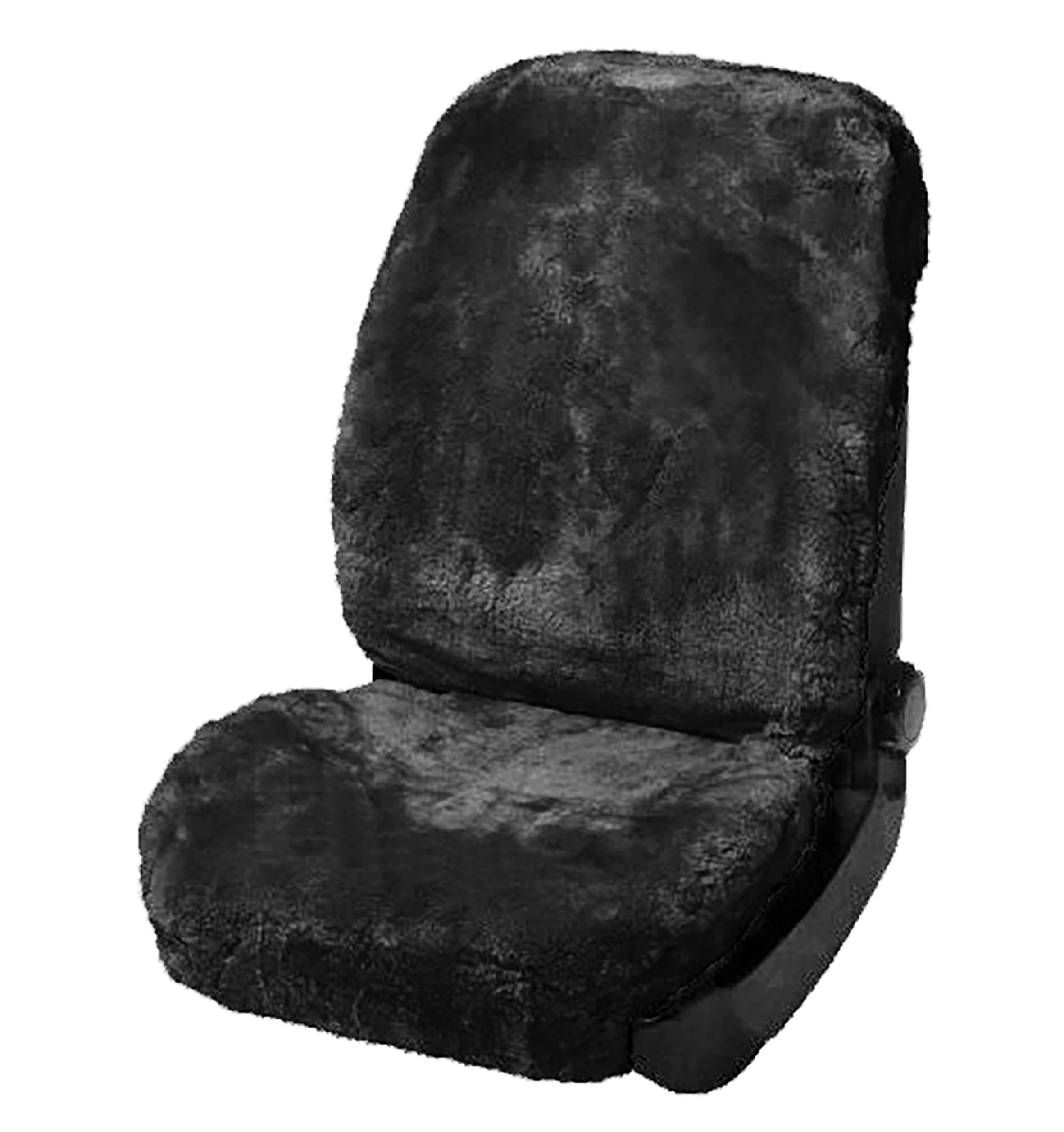 HP Autozubehör 19767 - Coprisedile per auto, in pelliccia di agnello, colore: Nero