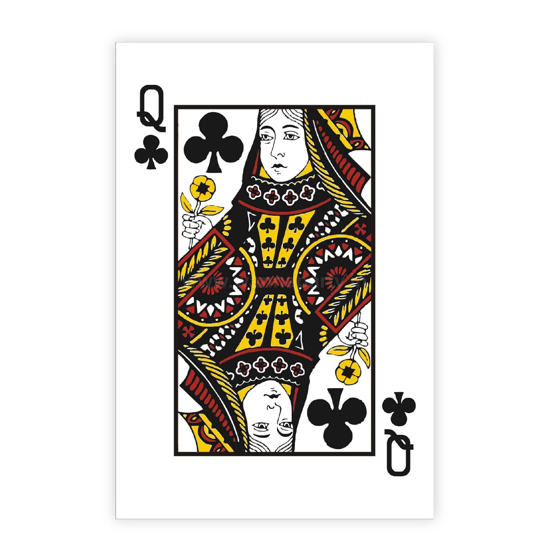 WP WANNA PARTY Kids Card Party Queen Cut-Out Placemat,Multicolor