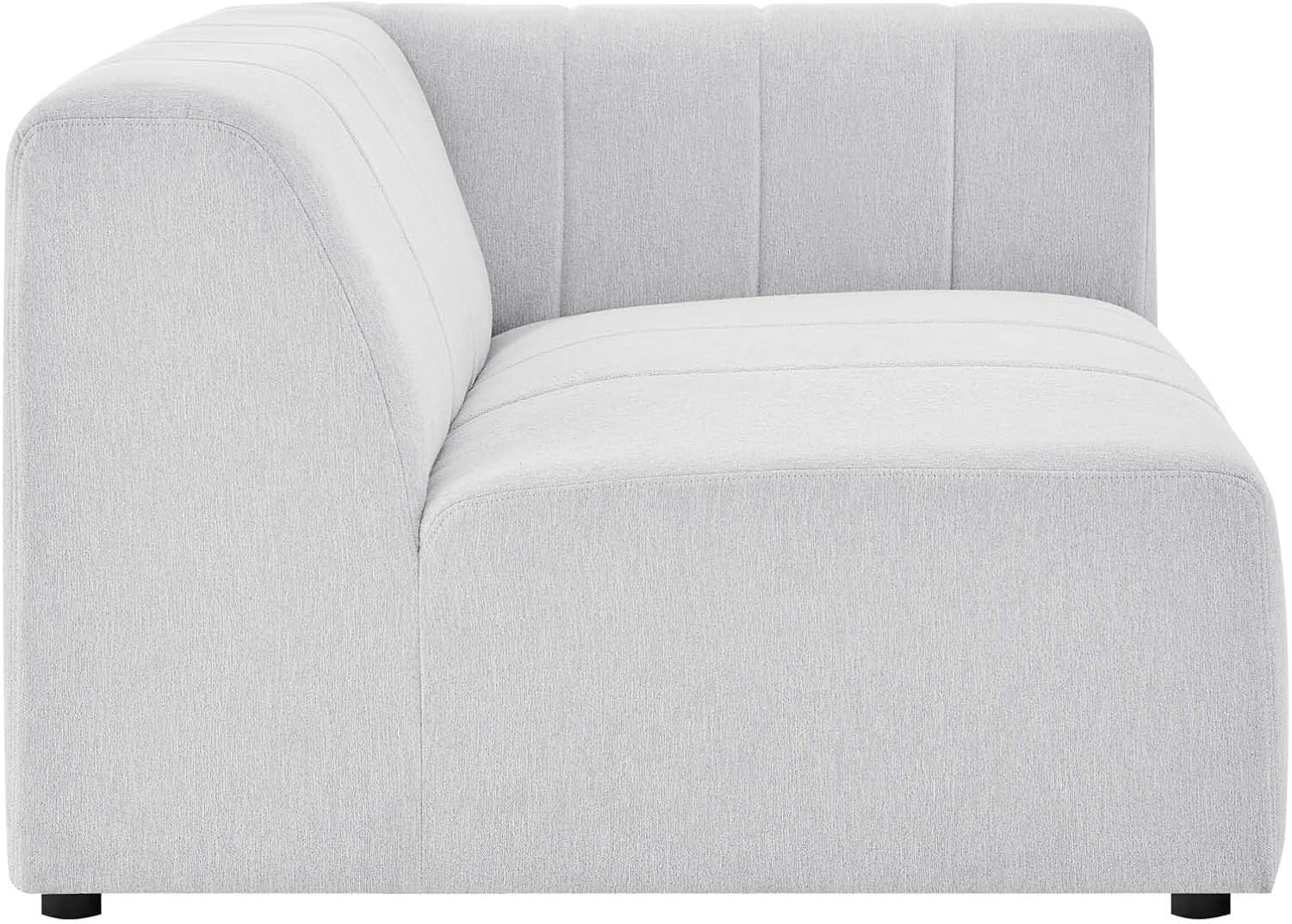 Modway Bartlett Channel Tufted Upholstered Sectional Sofa, 2-Piece Set, Ivory