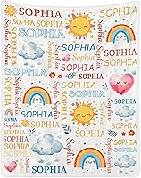 Vista 25 de Manta personalizada con nombre para adolescentes, niñas, niños, mantas de bebé personalizadas de franela ultra suave y acogedora, manta con nombre