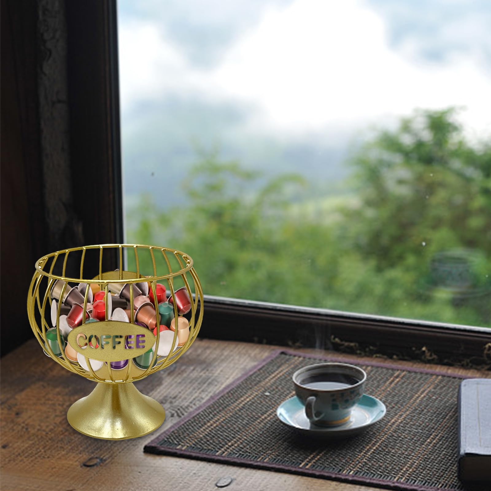 Porta Cialde Caffè In Metallo - Organizzatore Per Capsule Espresso, Design Rettangolare - Foto 7