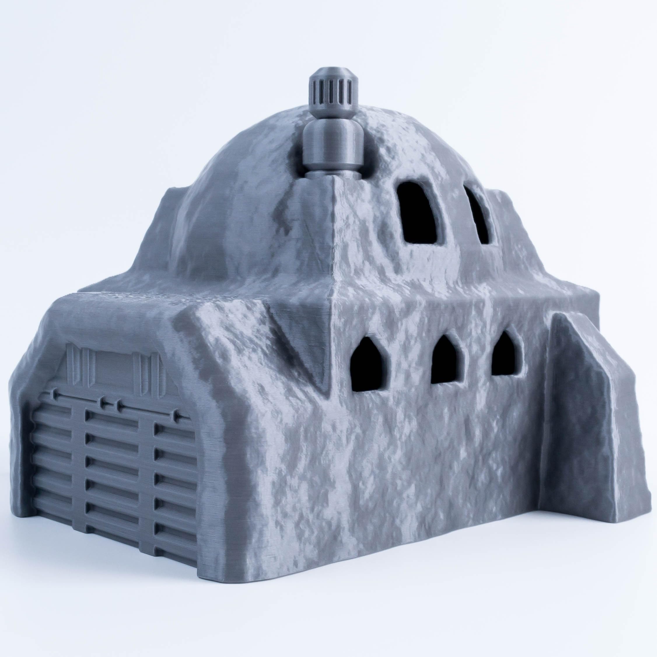3D Vikings – Avant-postes Désert SF Non Peints – 2 Bâtiments Futuristes Échelle 28/32 Mm, Gris, Pour Jeux De Rôle/Wargame