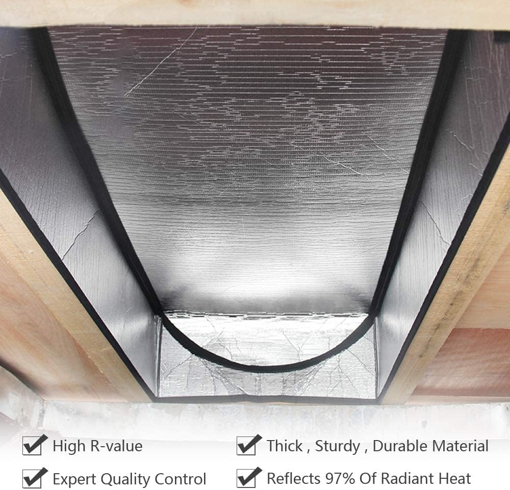 Attic Stairs Insulation Cover for Pull Down Stairway, R-Value 15.5, Extra Thick, Air Tight Attic Cover with Installation Tool Stairway Ladder Insulator Cover with Easy Zipper Access 25" x 54" x 11"