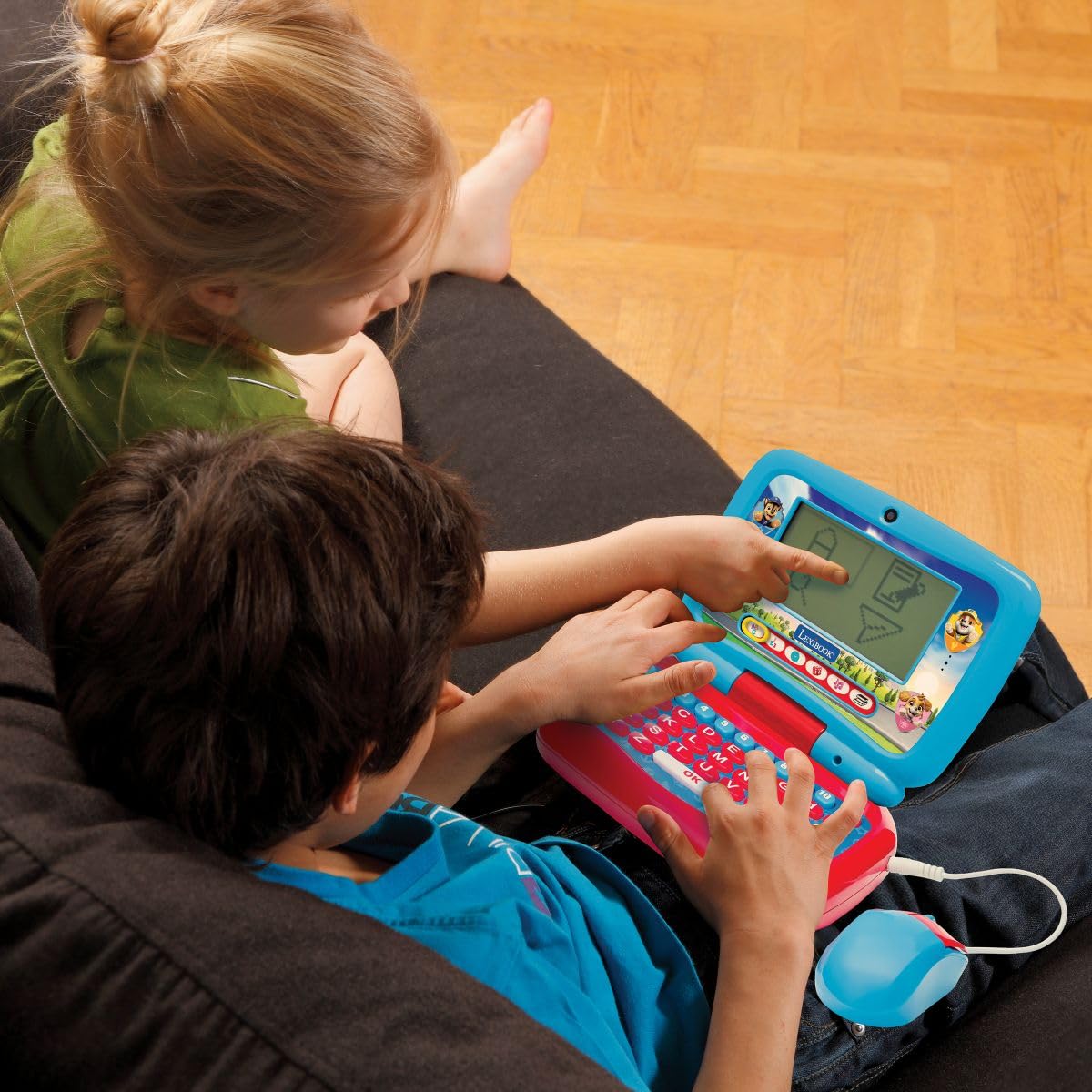 Lexibook, Paw Patrol Bilingual Talking Educational Laptop 40 Attività, Inglese Tedesco, Computer di apprendimento delle lingue, Storie animate, Metodo di lettura, Blu/Rosso, JC398PAi3LXB