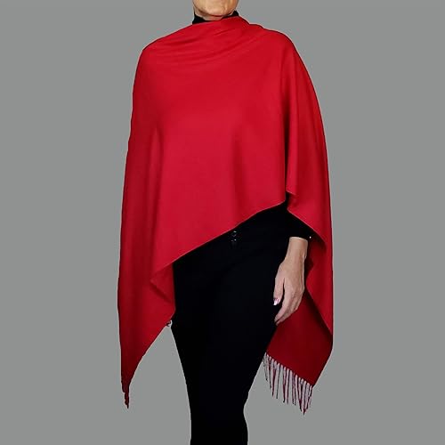 Ladies red poncho Clearance