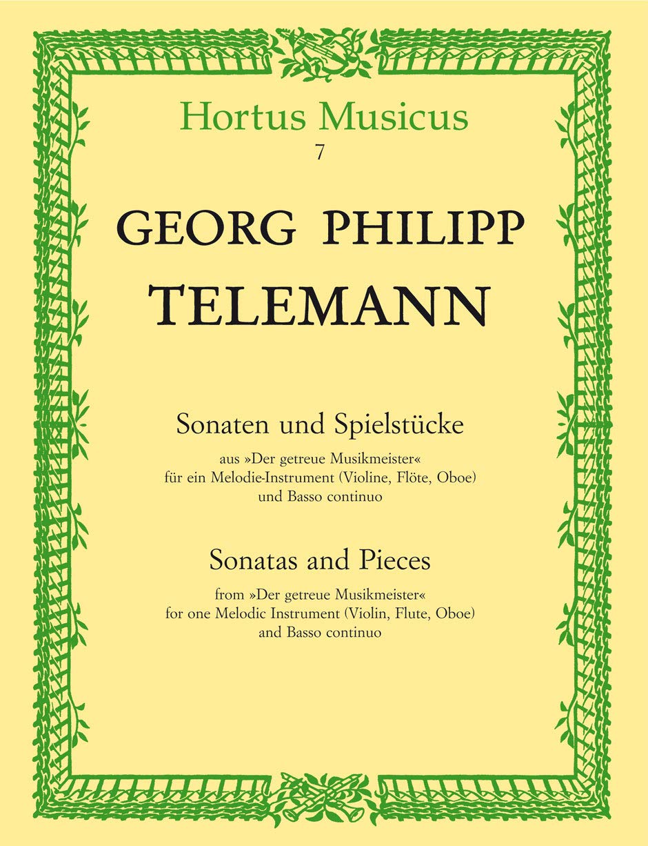 Sonatas and Pieces for one Melodic Instrument (Violin, Flute, Oboe) and Basso continuo