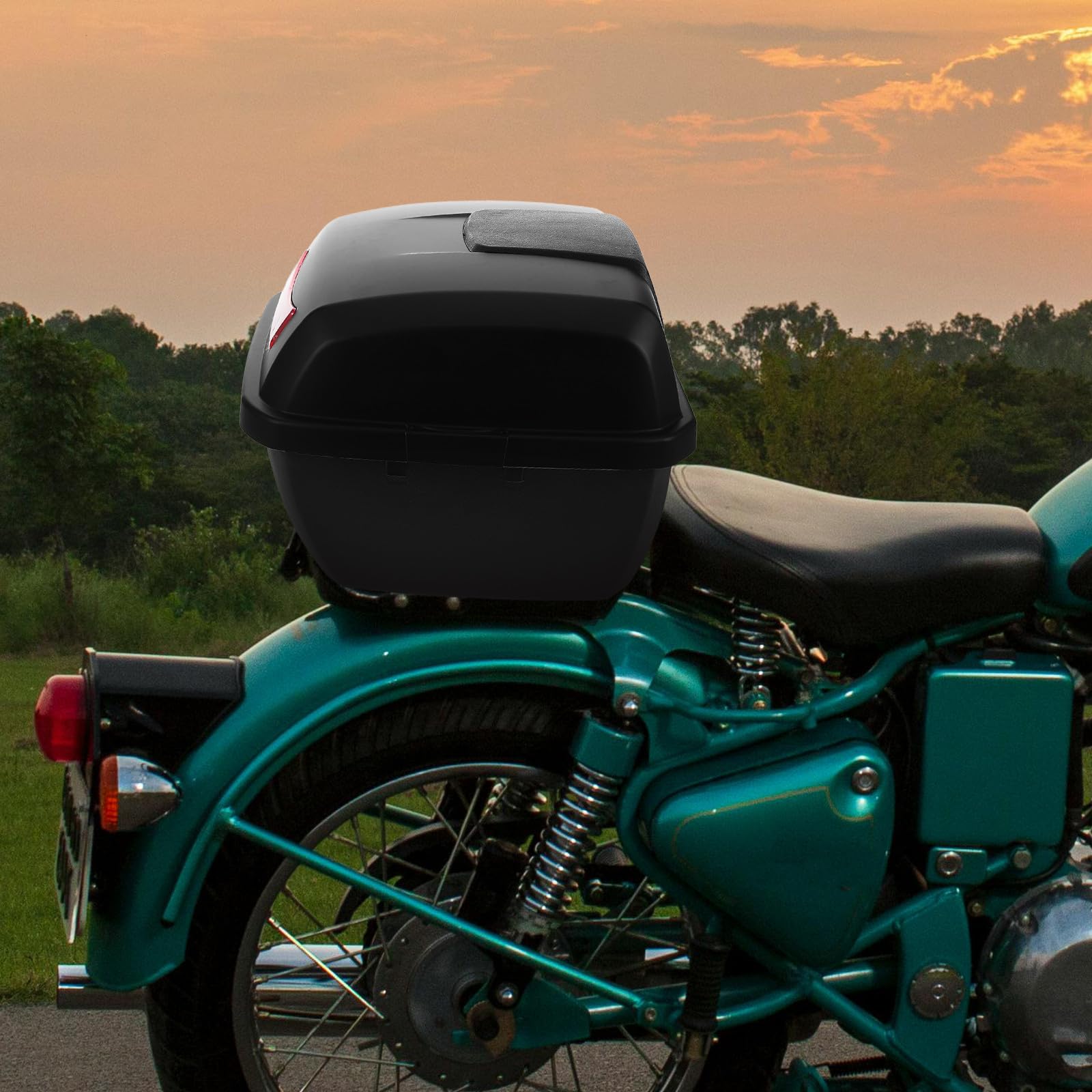 Coffre pour Scooter Grosse Capacité en Abs et Métal, Top Case Arrière Verrouillable, Installation Facile, Rangement pour Moto et Cyclomoteur