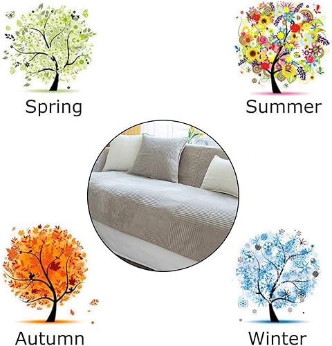 Miniatura 6 de Funda de sofá en forma de L, funda de sofá de terciopelo, sofá esquinero, antideslizante, lavable, 3214 plazas, funda de sofá seccional para