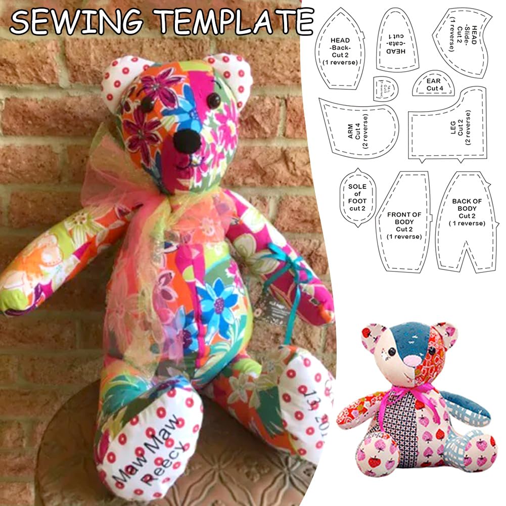 10 Stuks Geheugen Bear Sjabloon Liniaal Set, Naaien Quilten Sjablonen Acryl Quilten Linialen En Templat