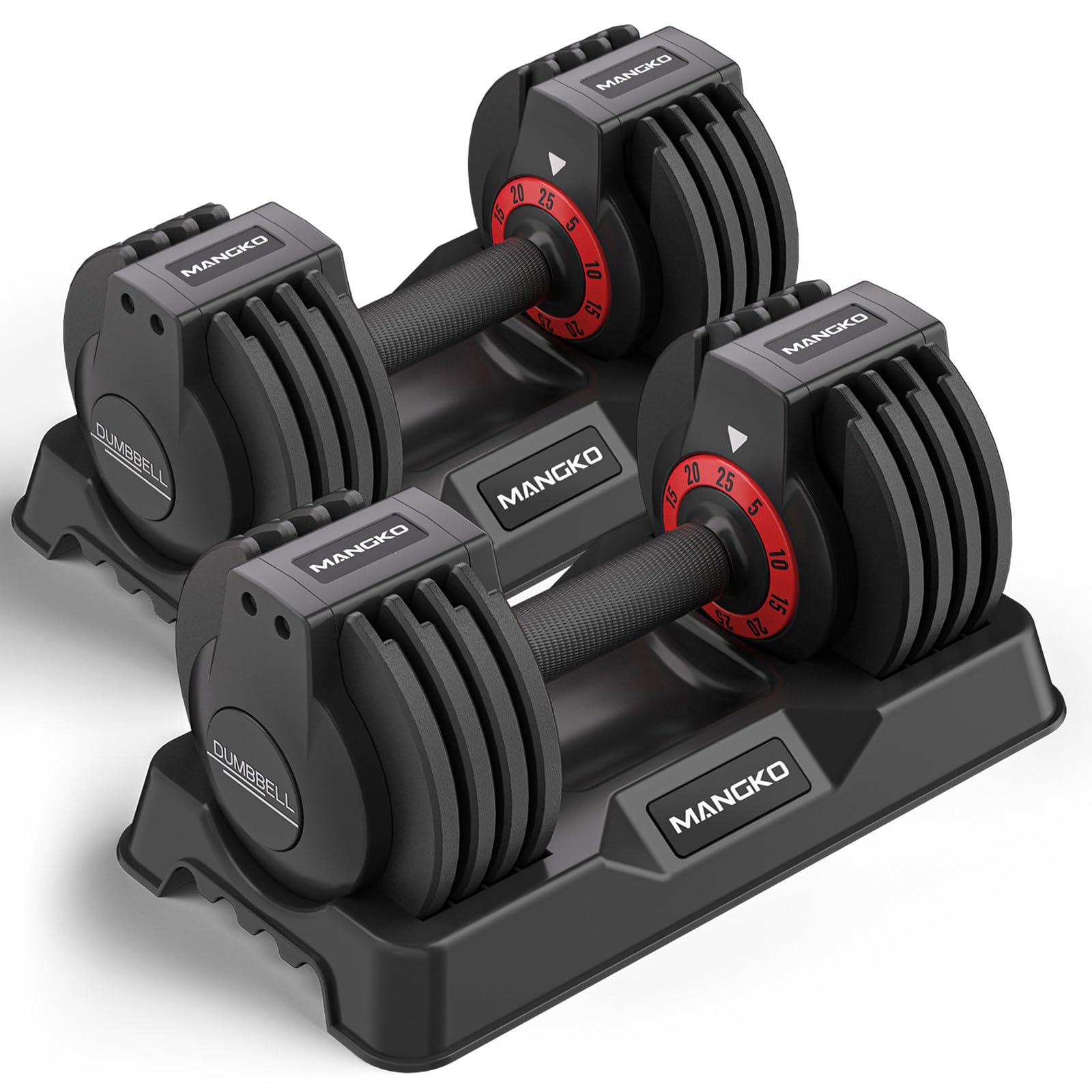 DUMBBELL 可変式ダンベル 5-25ポンド 調節可能なダンベルセット 25