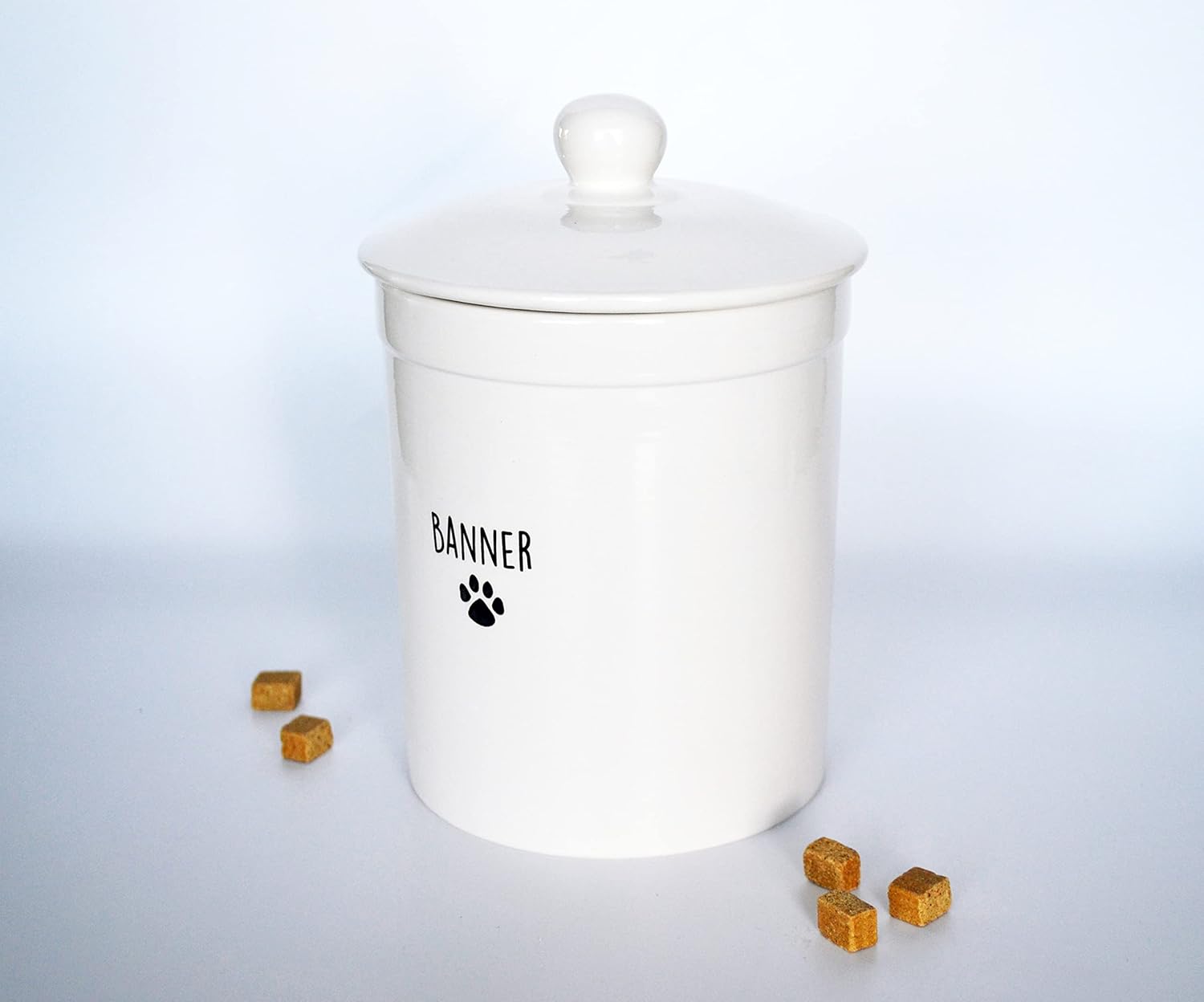 Susabella Large Personalized Pet Treat Jar with Name, Custom Snack Container, Perfect Present for Puppy or Pet Lovers