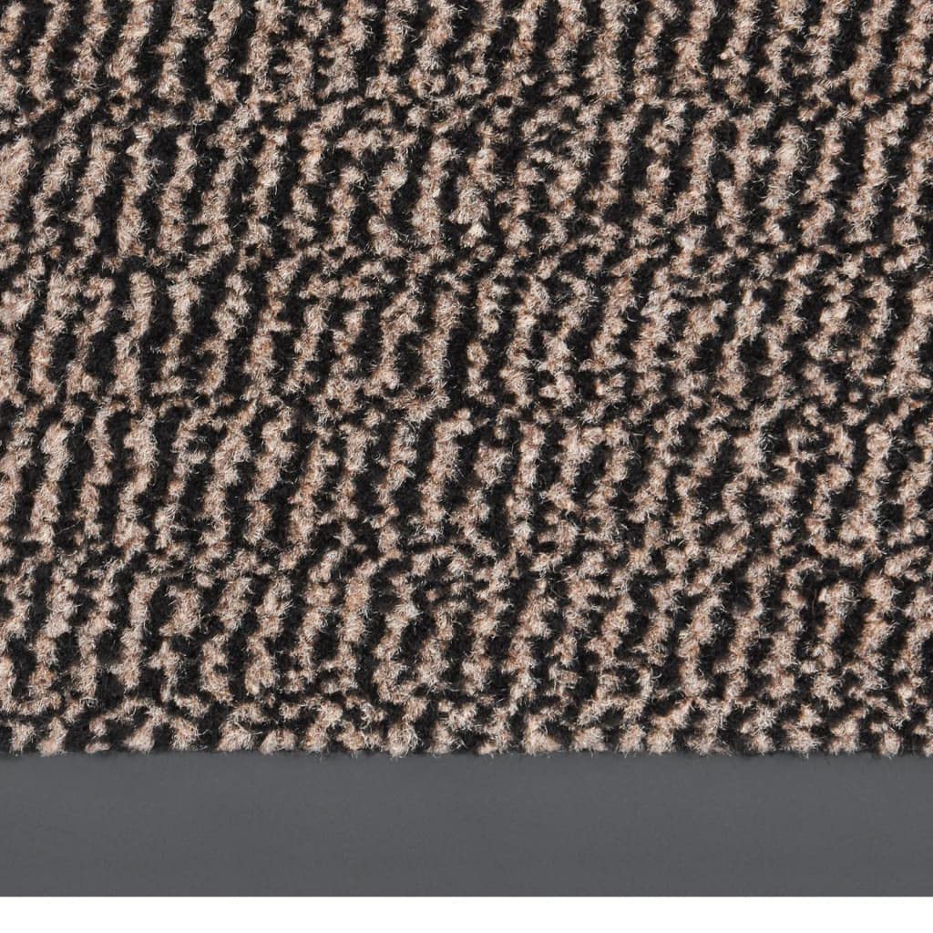 Paillasson touffeté marron foncé 40x60 cm en polypropylène et caoutchouc