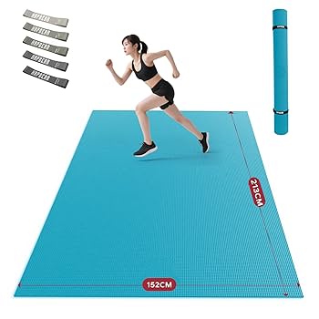 大判 ヨガマット　8mm厚　200cm×130cm Amazon | HAPBEAR エクササイズマット 8mm 厚手 大判 ヨガマット