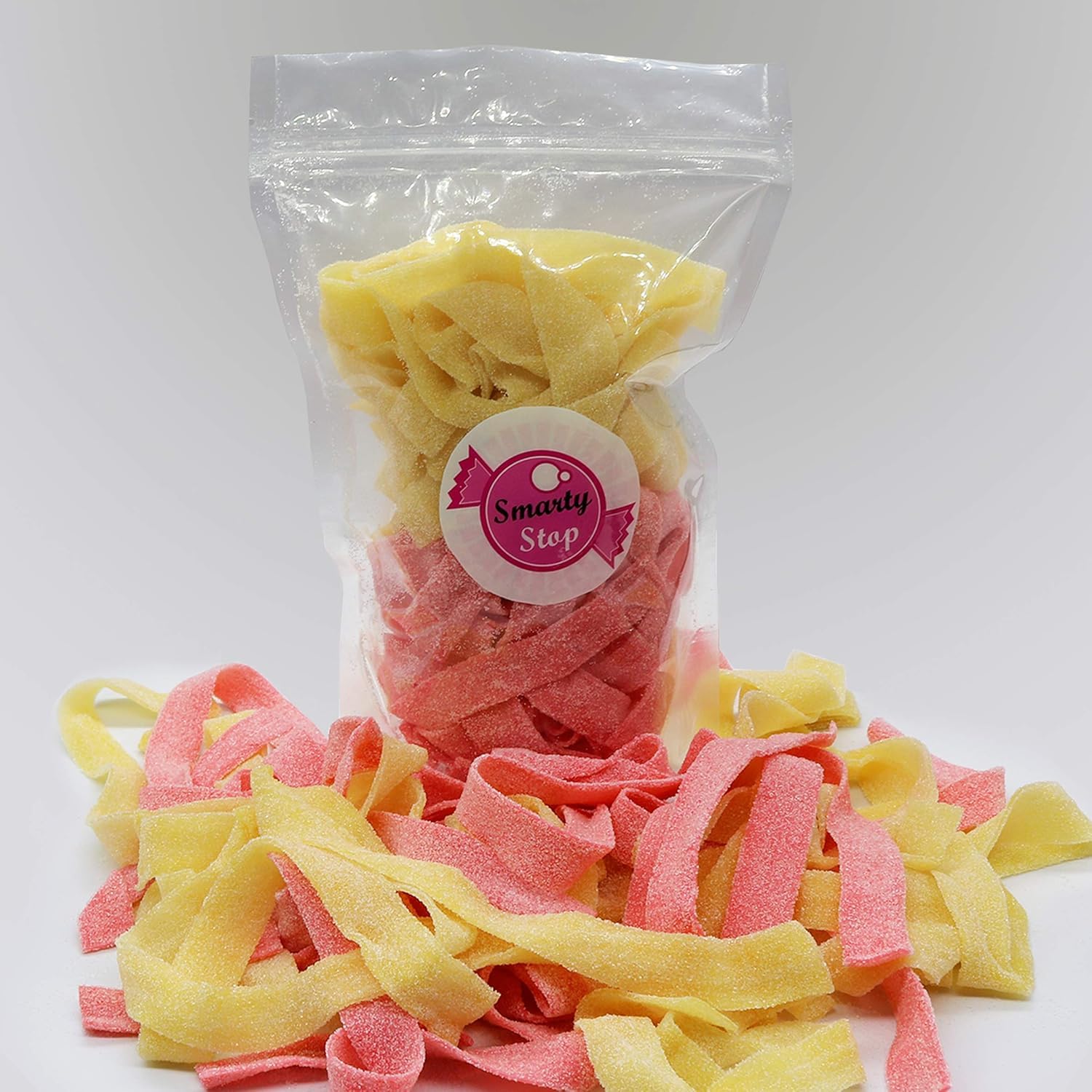 Smarty Stop Sour Every Flavor Mixed Gummy Belts Candy 1 Pound (Summer Mix/Mango - Pink Lemonade)