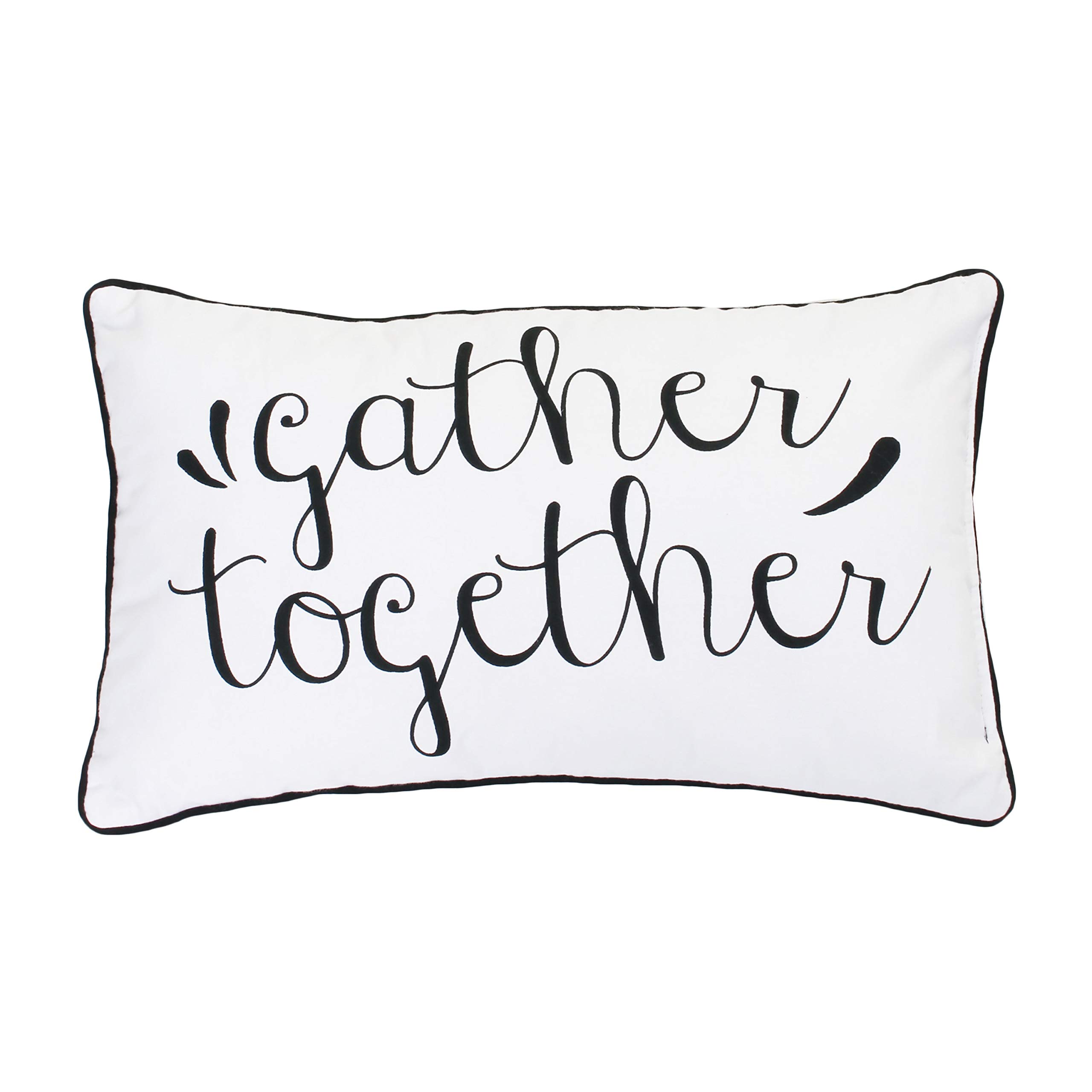 Thro by Marlo Lorenz Throw Pillow, White Black
