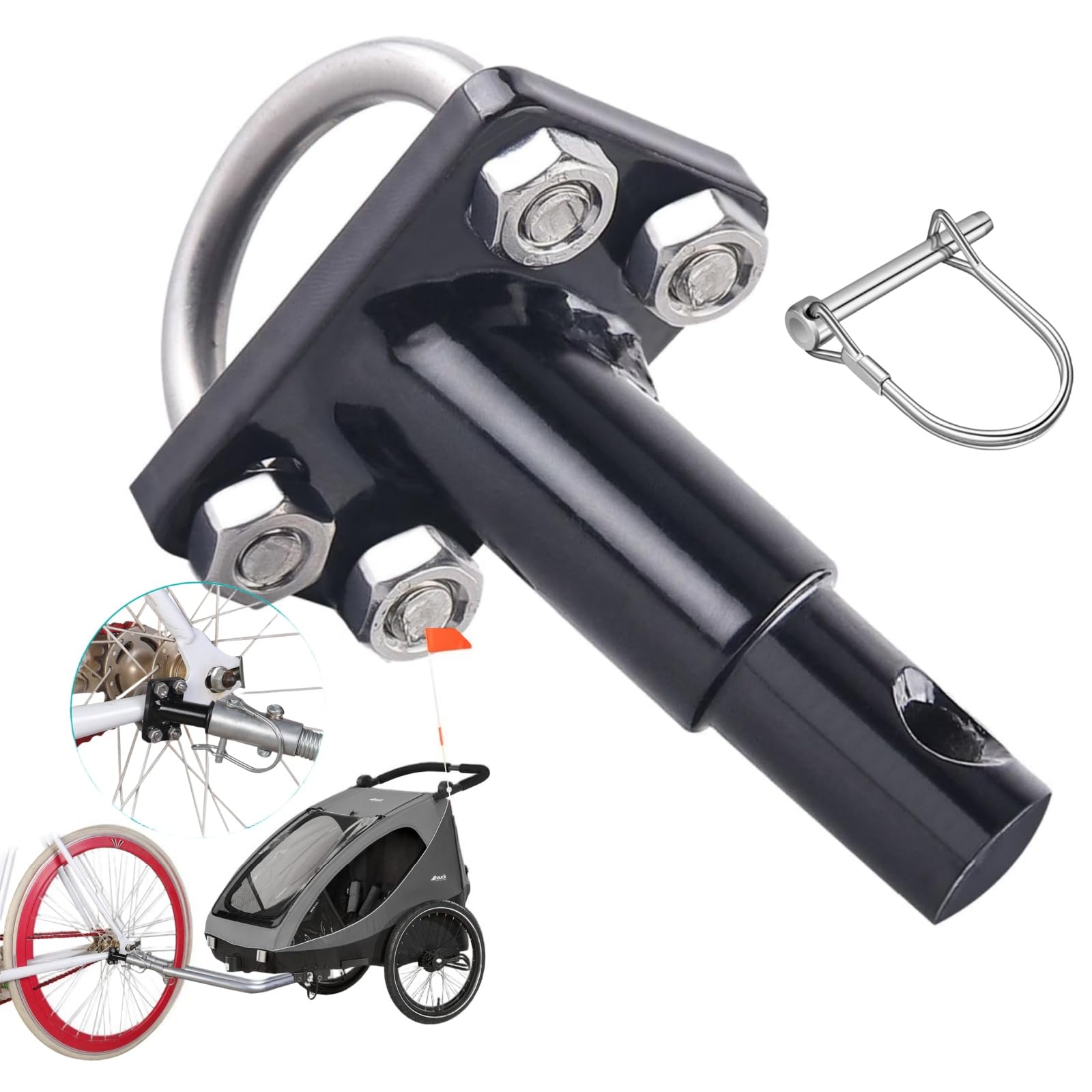 Fahrrad AnhäNger,FahrradanhäNger Kupplung,Fahrrad AnhäNgerkupplung,Schnellkupplung Tiere & Transport – Schnelle Kupplung, VerstäRkte TragfäHigkeit FüR Den TäGlichen Transport, Outdoor (1pc) Sport & Freizeit
