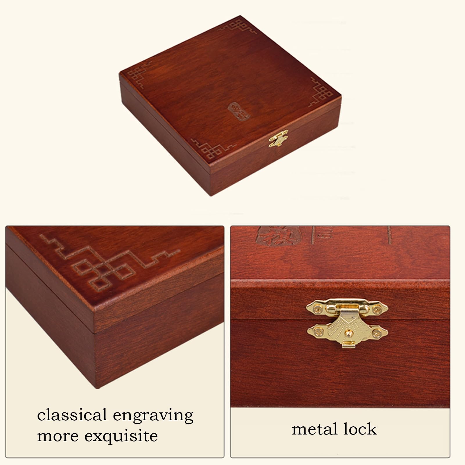Xiangqi Chino para 2 Jugadores, Juego de ajedrez Tradicional portátil de Viaje con Piezas de Palisandro, Tablero de Cuero y Caja de Regalo (4,8 cm/1,9 Pulgadas)