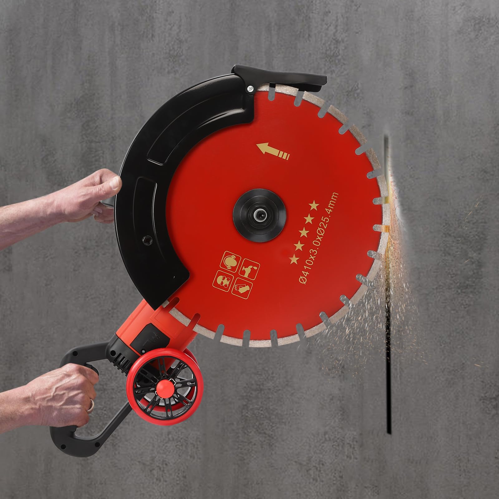 4 kW 16" bruzdownica szczelinowa bruzdownica murowa 3000 obr./min, przecinarka do betonu, frezarka do muru, piła szczelinowa, do cięcia granitu, marmuru, szerokość szczeliny Ø 410 mm