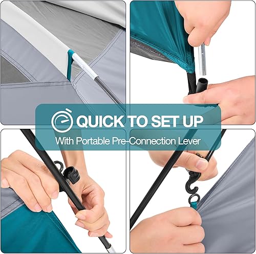 Miniatura 4 de CAMEL CROWN 46 Person Tent Waterproof Lightweight Portable Backpacking Tent for Outdoor Camping Hiking