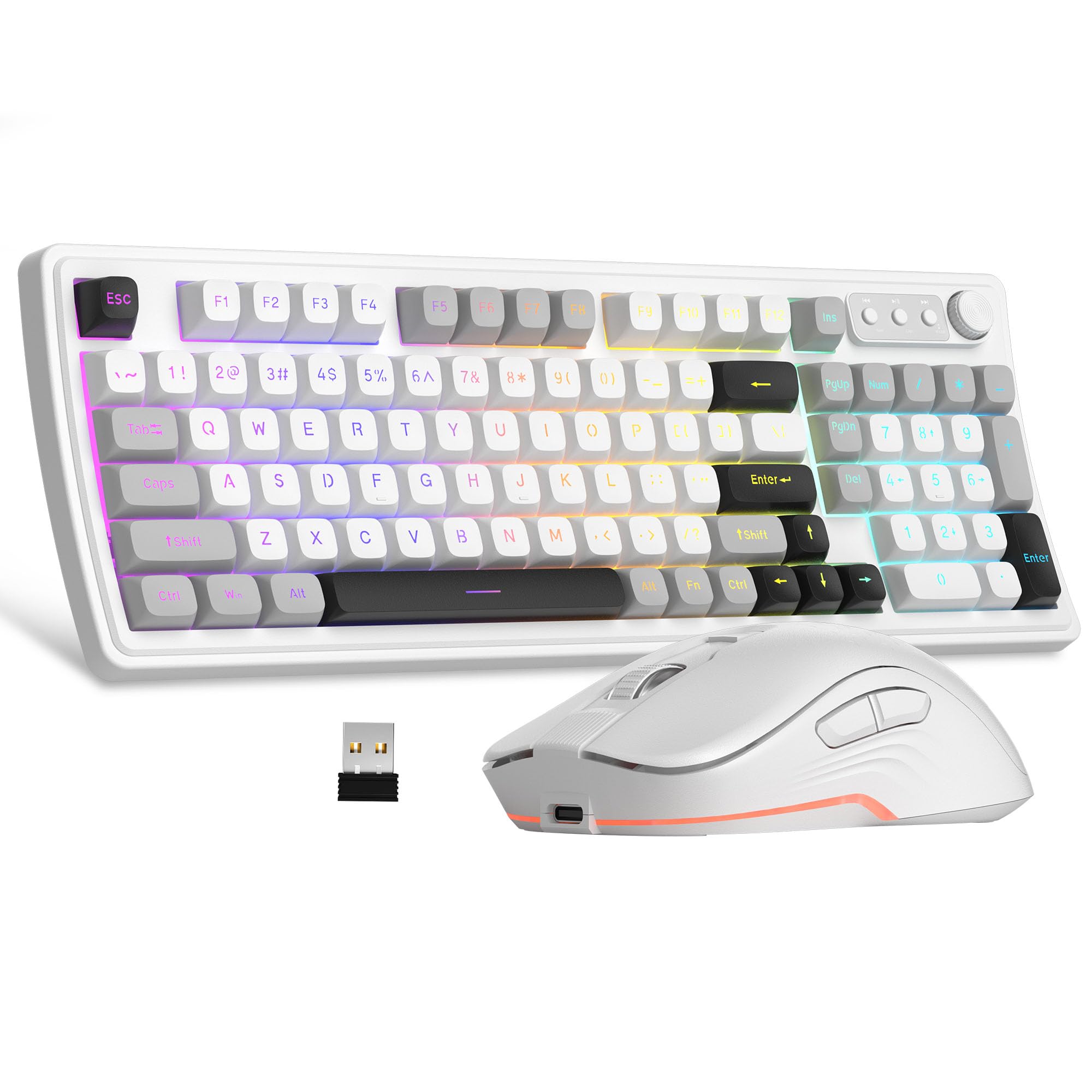 Amazon.com: MageGee V990 Creamy Wireless Keyboard and Mouse Combo