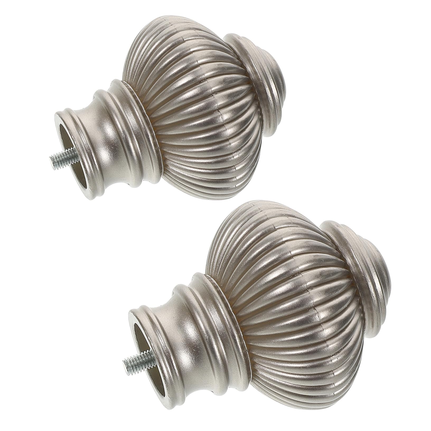 GOOHOCHY Stylish Window Decor 2pcs Decorative Curtain Finials Plastic Cap for Curtain Rod End Home Office Accessory