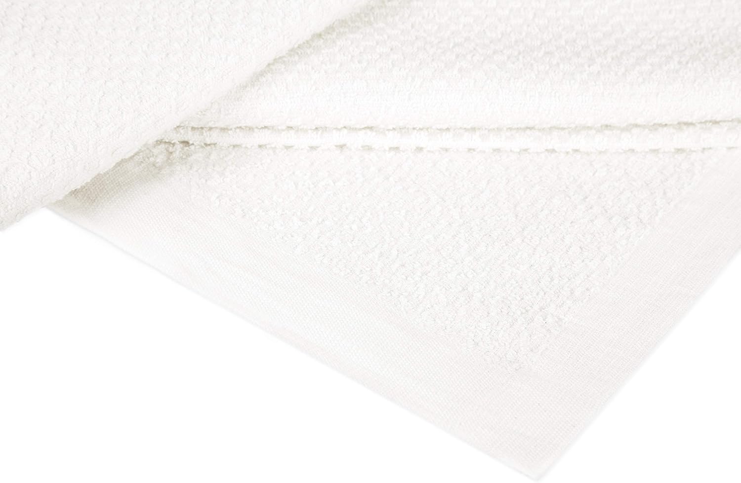 Crover Collection All Season Thermal Terry Lush Cotton Blanket with Deep Plain Edge Border Durable and Soft King Size 108"x90", White
