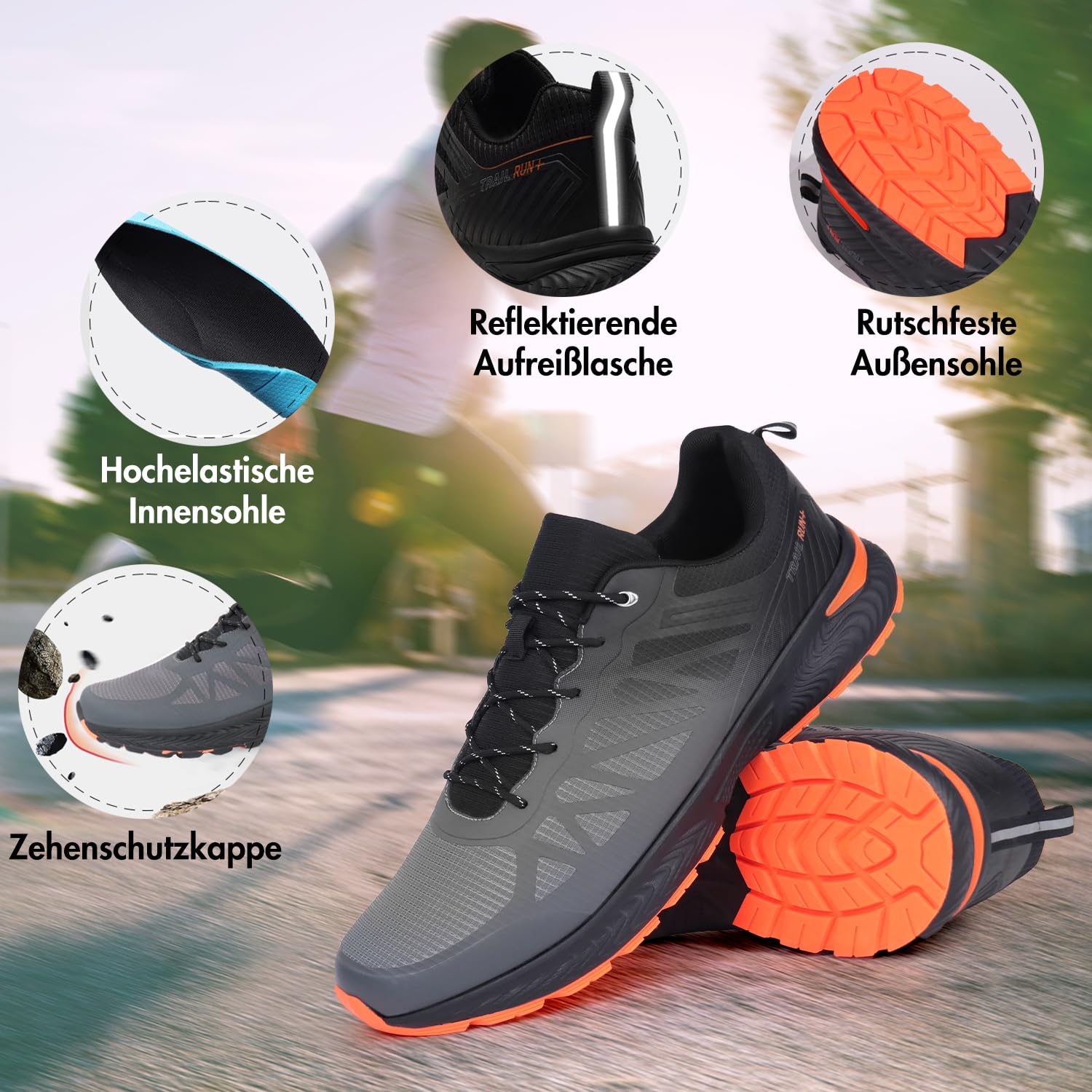 Hawkwell Scarpe da Trail Running Uomo Taglie Forti Outdoor Impermeabili Antiscivolo EU 47-53