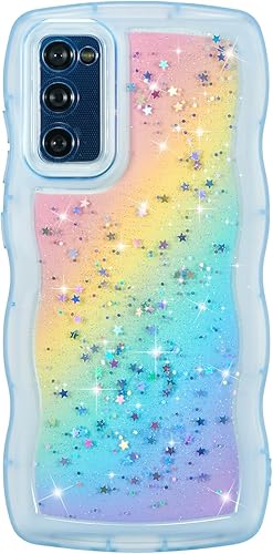 Miniatura 83 de ZTOFERA Funda protectora para Samsung Galaxy A14 4G/5G de 6.6", ondulada, con brillantina de estrella, poliuretano termoplástico transparente, suave