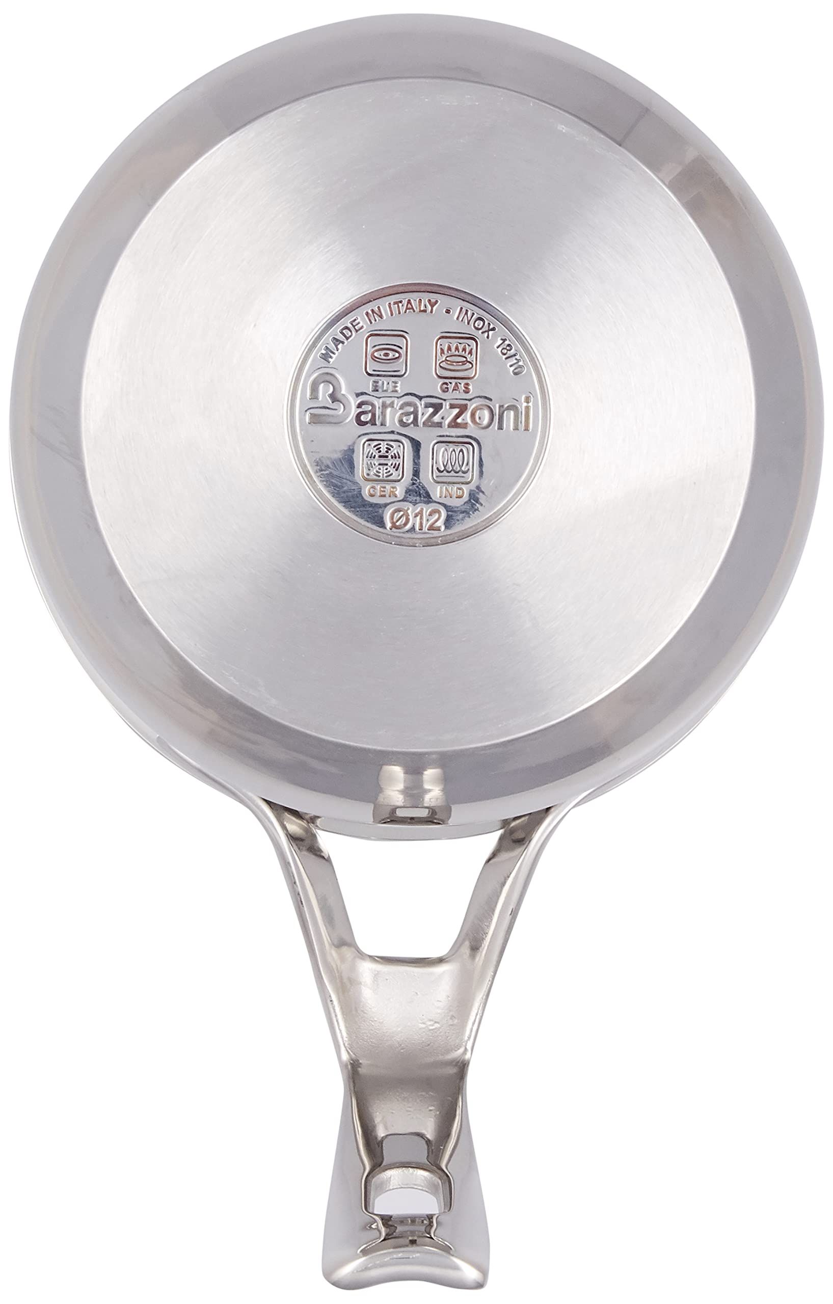 Barazzoni, My Pot, Bollilatte ø12cm, Acciaio Inox 18/10, Capacità 1,25lt, Triplo fondo adatto anche per Induzione, Made in Italy