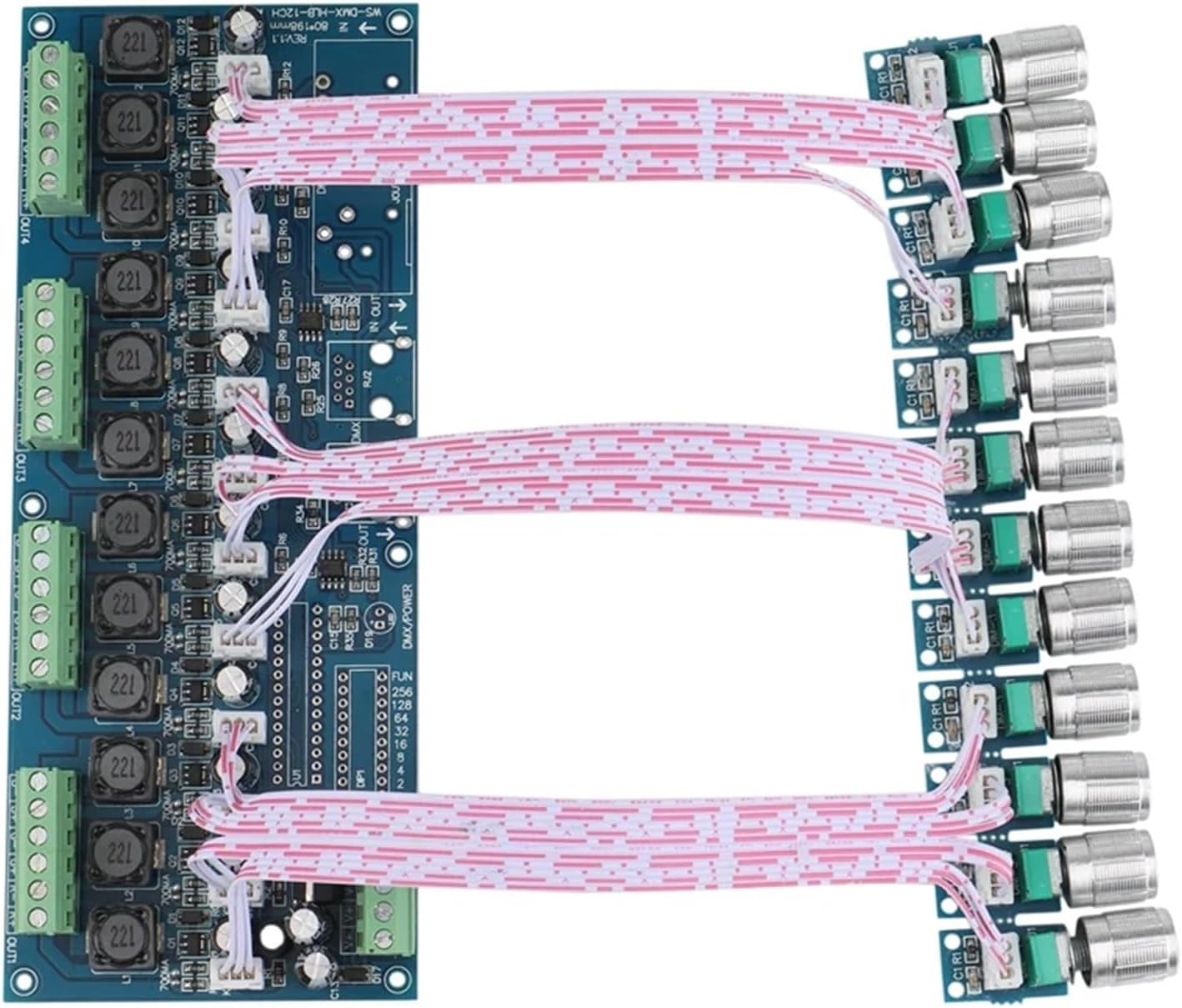 12-Channel Constant Current Controller 512 Constant 12-Channel decoder dimmer for LED Strip Lights WS-DIM-12CH(Blue 350MA)
