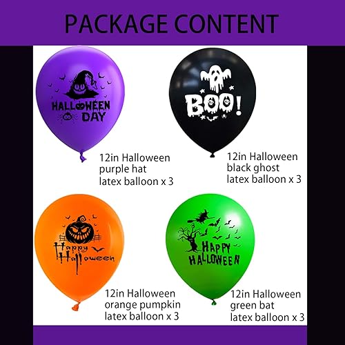 Miniatura 79 de Globos de aluminio de Halloween, globos de cumpleaños de Halloween, número 1, araña, momia, calabaza, murciélago, fantasma, globos para decoración