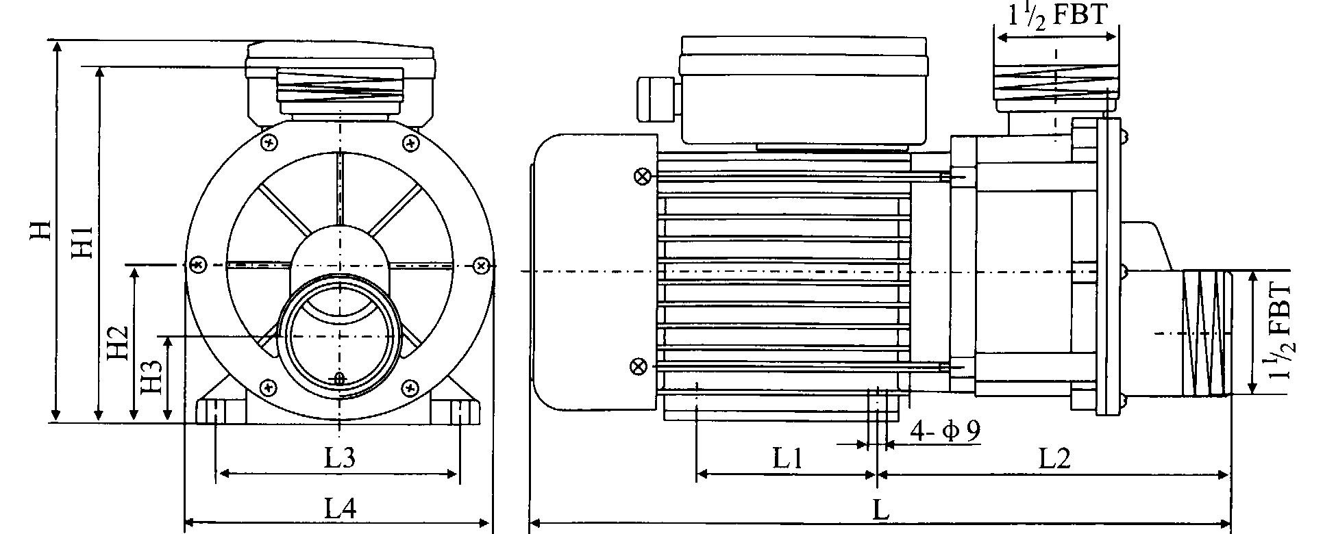 LX7 Whirlpoolpumpe JA50, Zirkulationspumpe 370 W