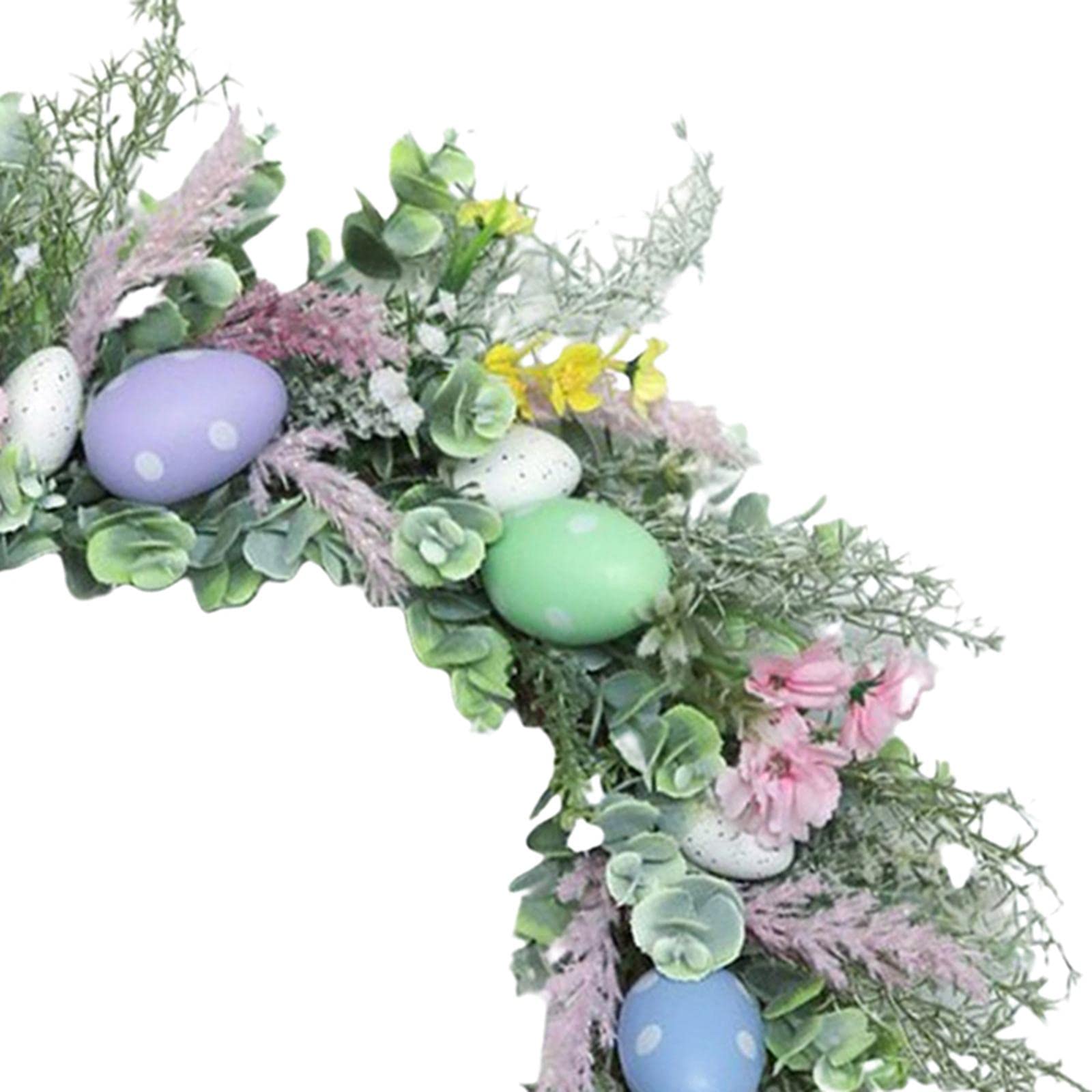 Ghirlanda di Fiori a Forma di Pasqua da 45 Cm da Appendere alla Porta D'ingresso, Perfetta per Le Feste in Stile Rustico.