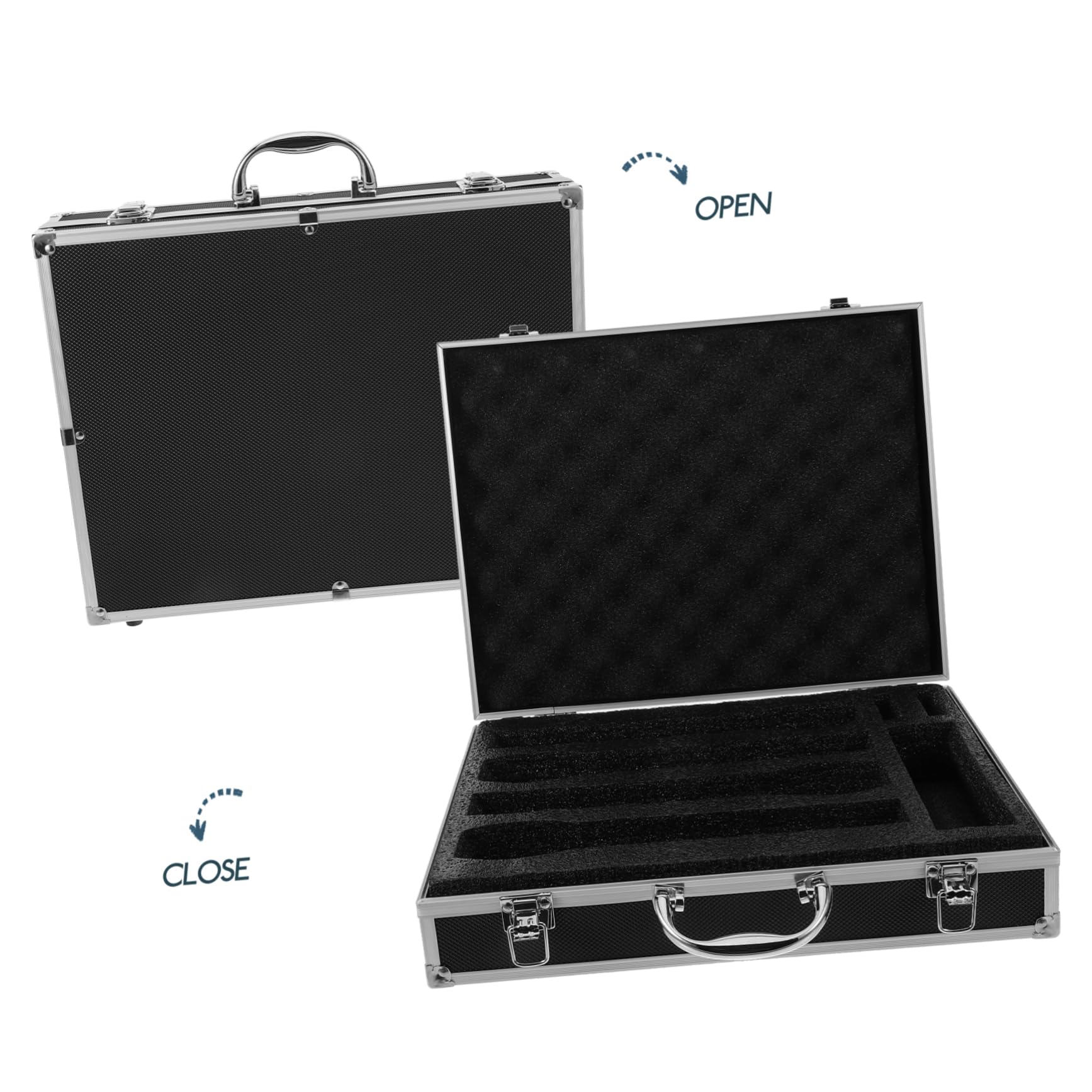 VICASKY Mikrofonkoffer mit Griff für 4 Mikrofone, Schutzbox für Reisen
