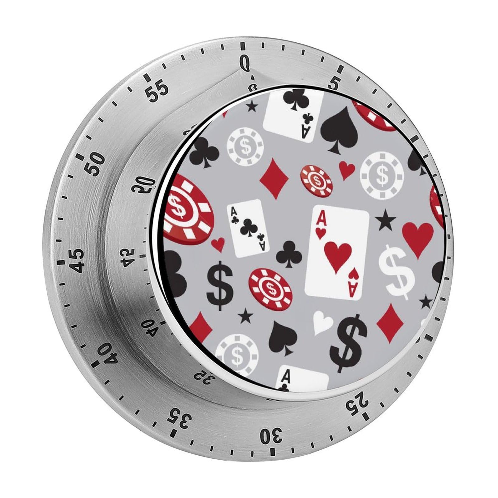 Poker Card Casino Circular Rotating Timer, Suitable for Kitchen and Bedroom