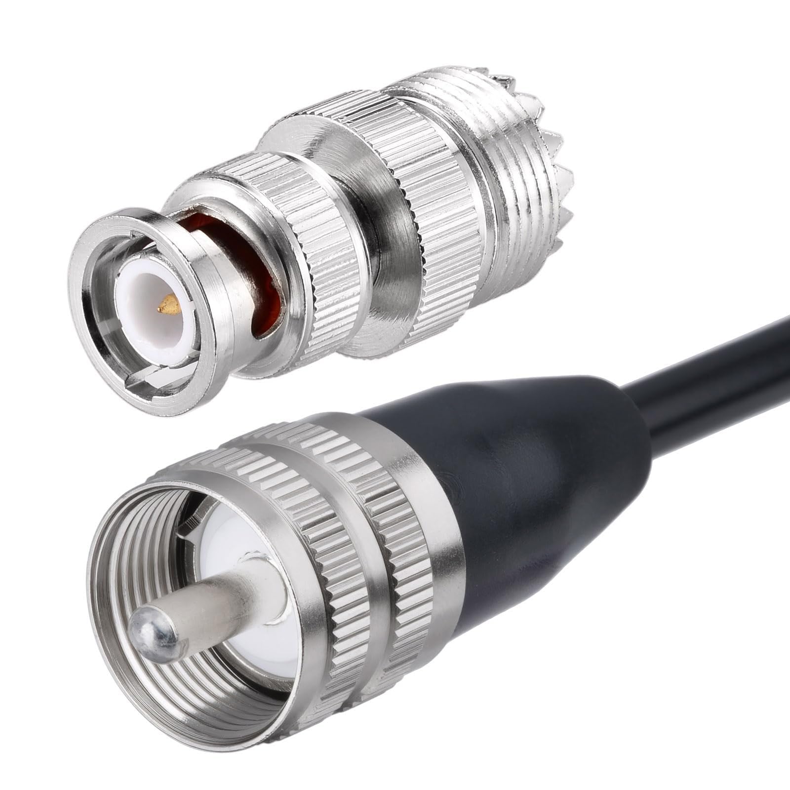 Bingfu Antenne CB Veicolare 27 MHz Flexible Mâle UHF PL259 et BNC 2.5 dBi | Base Magnétique, Câble RG58 3 m, pour Radio CiBi Mobile, Camion Camping Car SUV, Cobra Midland Uniden Maxon President
