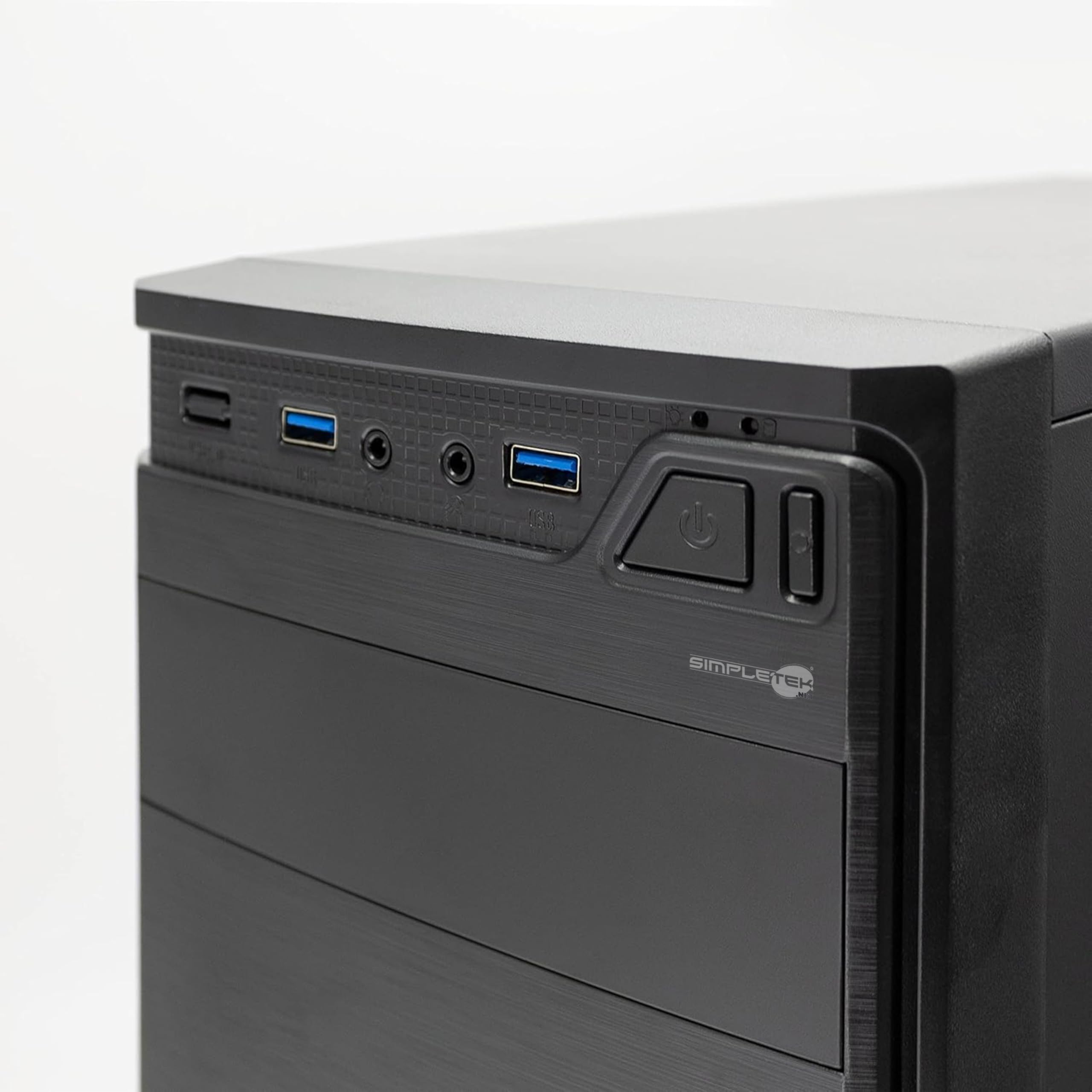 SIMPLETEK - Computer Desktop Fisso Assemblato di 14th Gen | Core i3 14100T RAM 8GB SSD 120GB | Case Nero, Inclusa licenza Windows 11 Professional