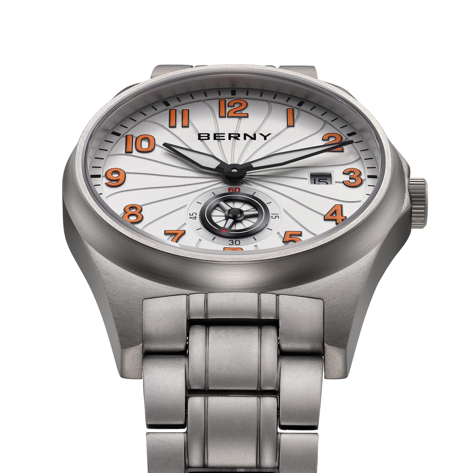 BERNY Titanium Herrenuhr Automatikwerk Klassische Herrenarmbanduhren 10ATM Wasserdicht