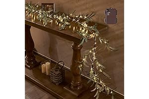 Spring Garland for Mantle with Lights: Hairui Lighted Artificial Olive Garland